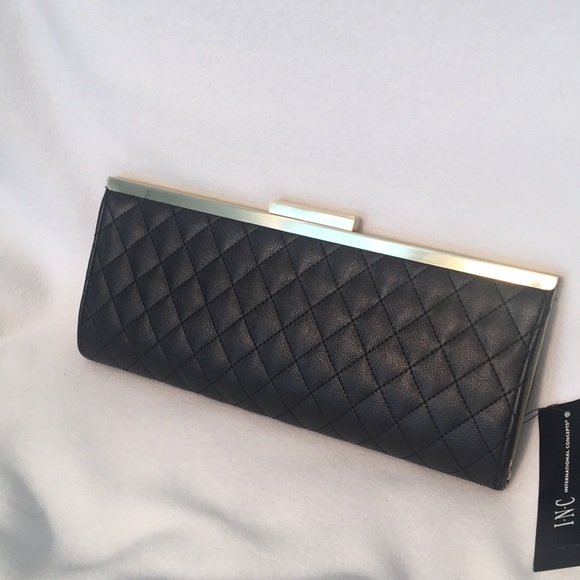 INC International Concepts Handbags - NWT INC Black Clutch Purse